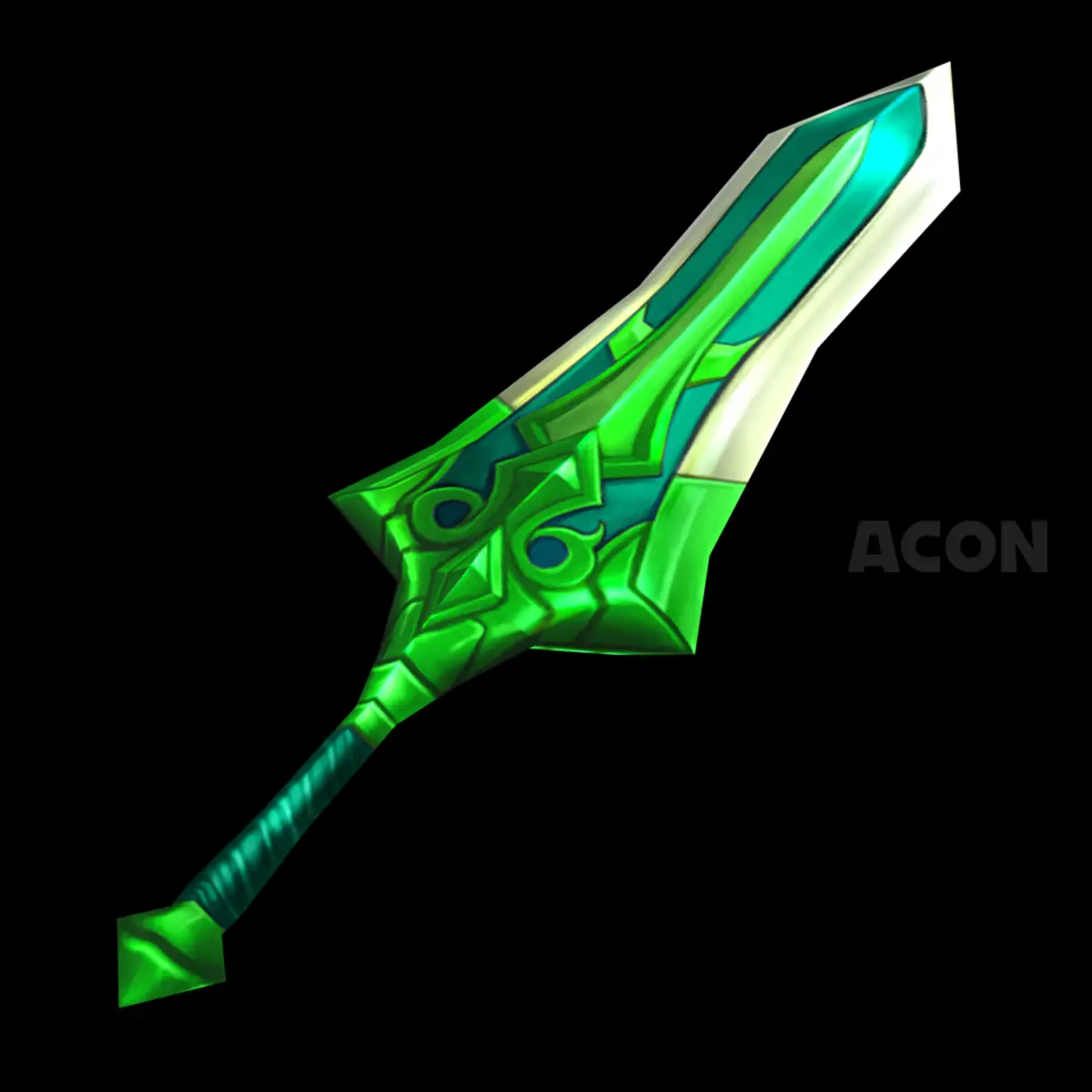 Magic Two handed Sword 01 green magic-two-handed-sword-01-green